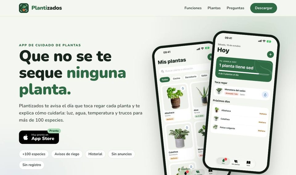 Página de Plantizados