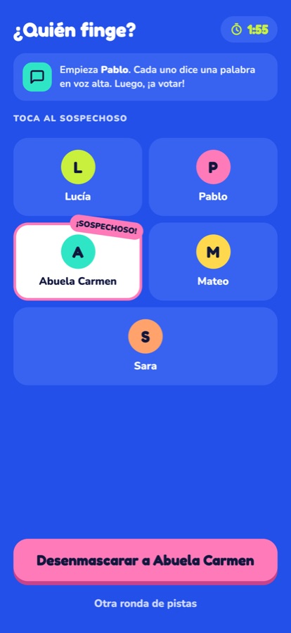Pantalla de votación