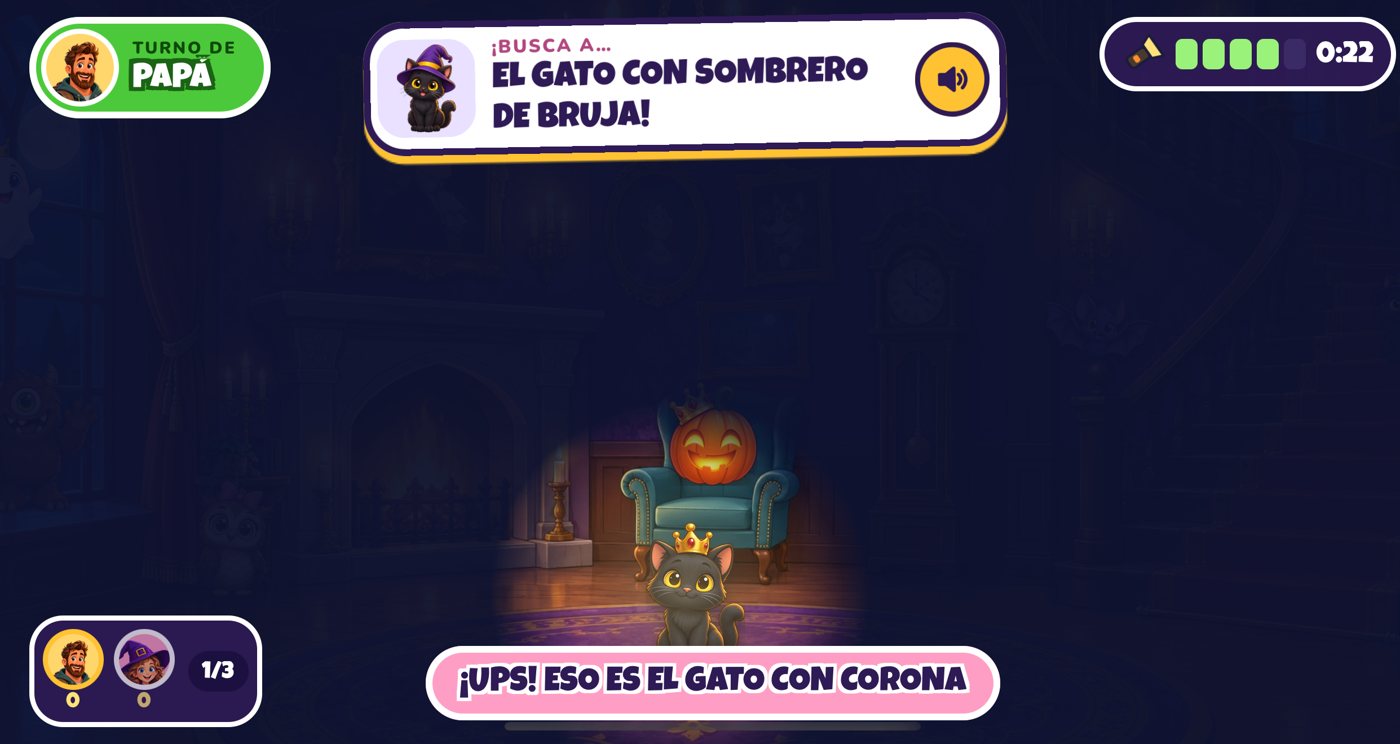 Aviso «¡Ups! Eso es el gato con corona» al tocar al personaje equivocado